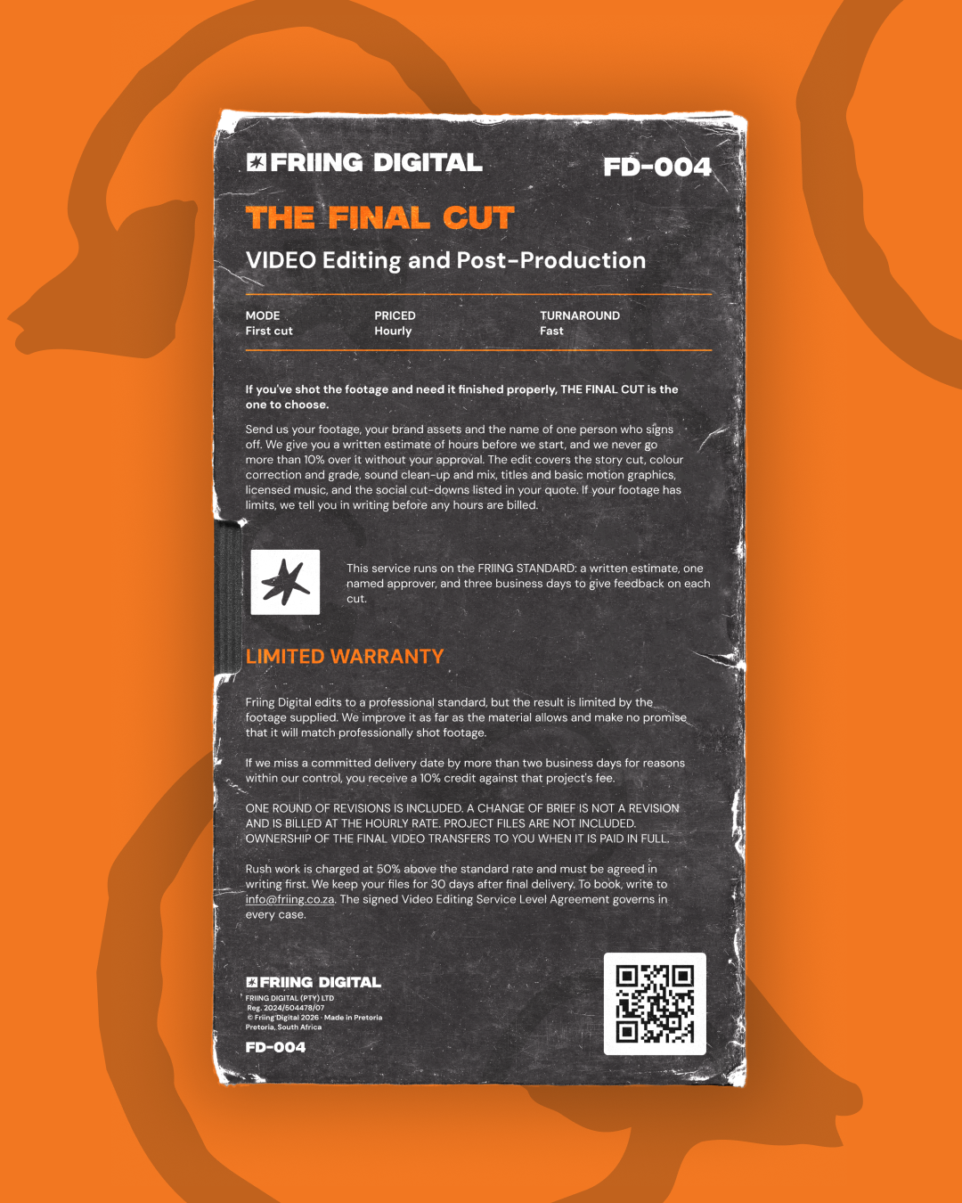The Final Cut tape, back of sleeve
